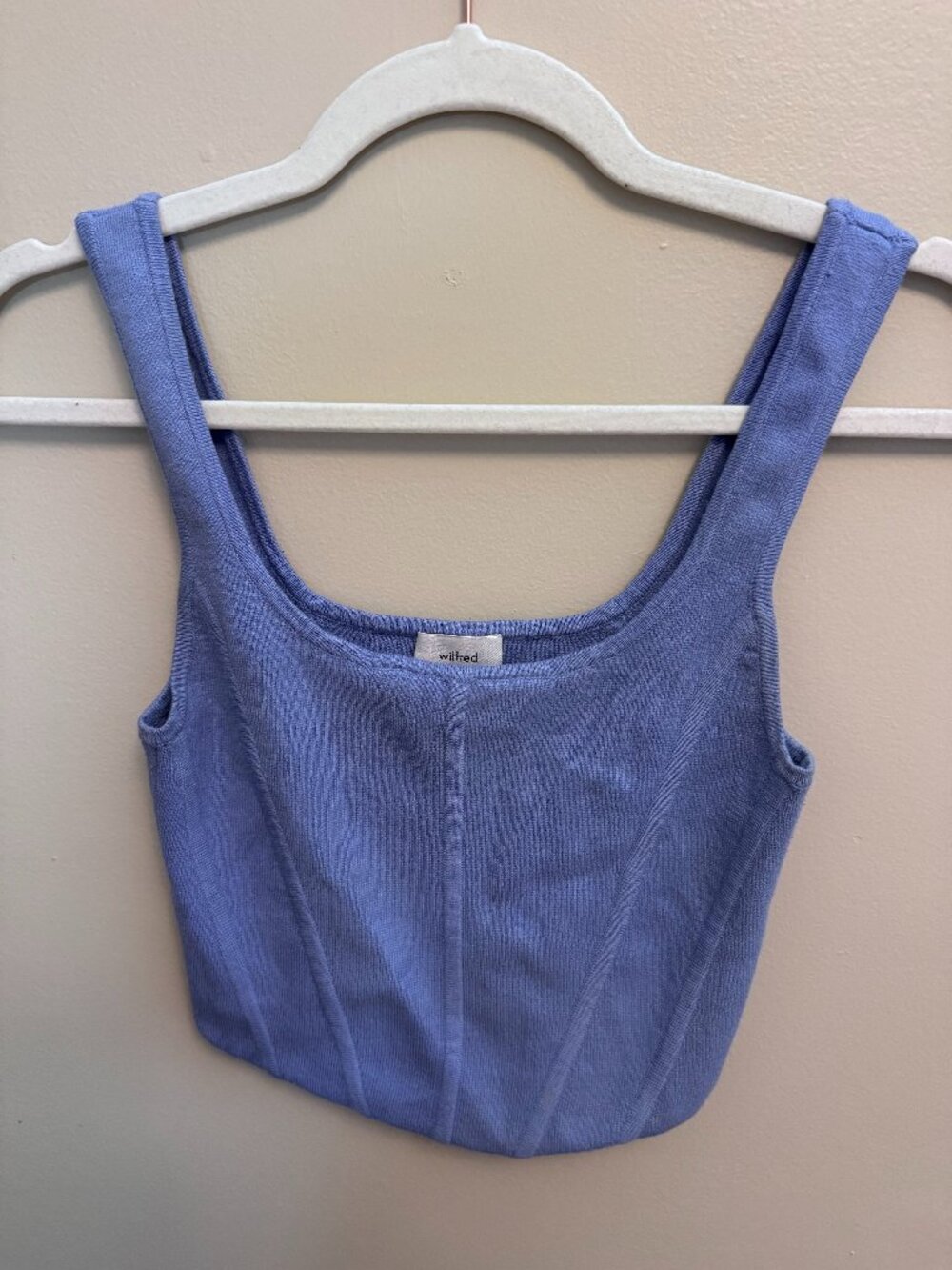 Aritzia Wilfred Sculpt Knit Bustier Tank Top Lavender Lilac Size M